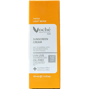 کرم ضد آفتاب مناسب پوست های خشک و معمولی +SPF50 رنگی (بژ) وُچه
